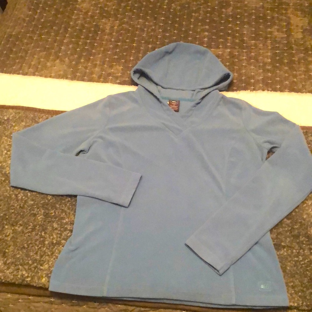 REI ladies fitted fleece hoodie small